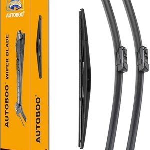 AUTOBOO 26"+16" Windshield Wipers with 12" Rear Wiper Blade Sets